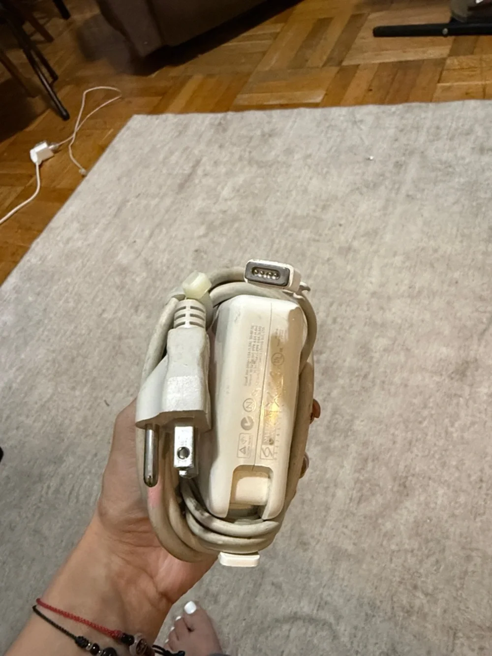 Apple White MacBook Power Adapter with Attached Cable